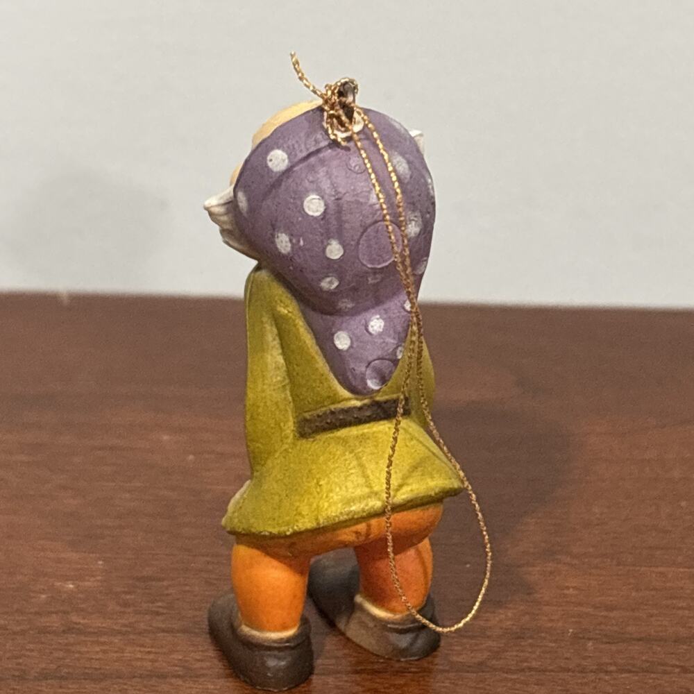 LOT 4 BRADFORD COLLECTION GNOME ELF CHRISTMAS ORNAMENTS Vintage Hong Kong - Picture 9 of 13